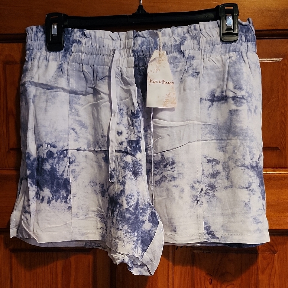 Hem & Thread Tie-Dye Shorts
